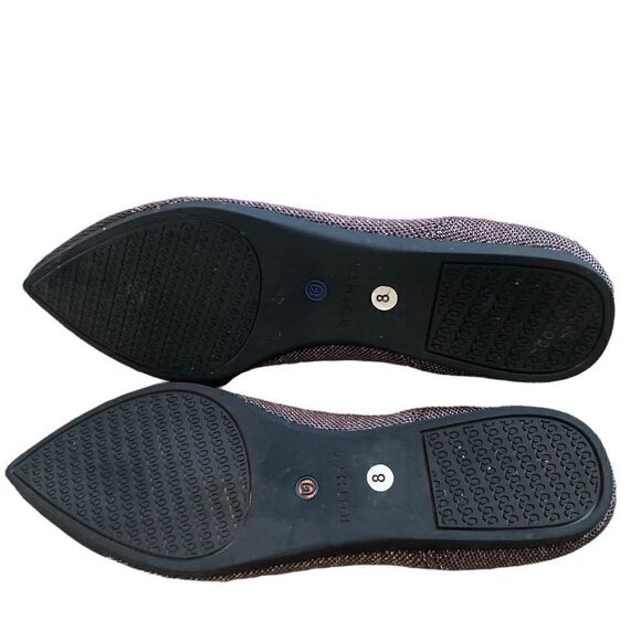 Rothy’s The Point Flats Women’s 8 Metallic Brown Blue Trim Washable - Picture 4 of 8